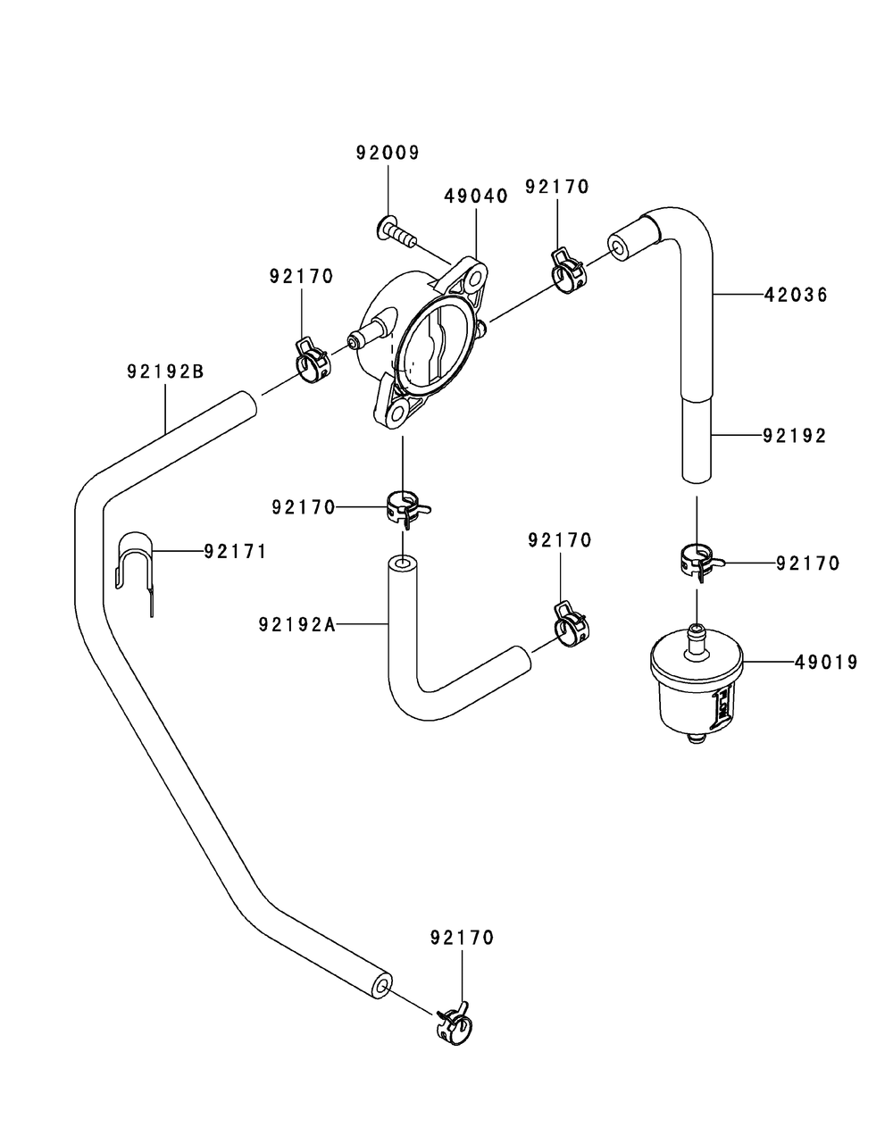 Kawasaki Fr651v-As05 Fuel Tank And Fuel Valve Diagram and Parts List for Z-FORCES48 (17AI5BHB-17AI5BHB010)(2013) Cub Cadet Lawn Tractor